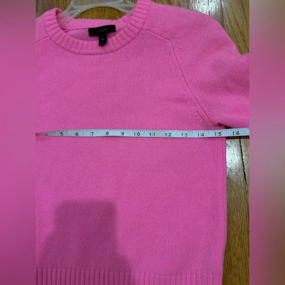 💖 J.Crew 100% Wool Crewneck Sweater – Hot Pink – XXS 💖